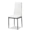 Baxton Studio Matiese Modern White Faux Leather Upholstered Dining Chair, PK4 146-8786 - alternate 4